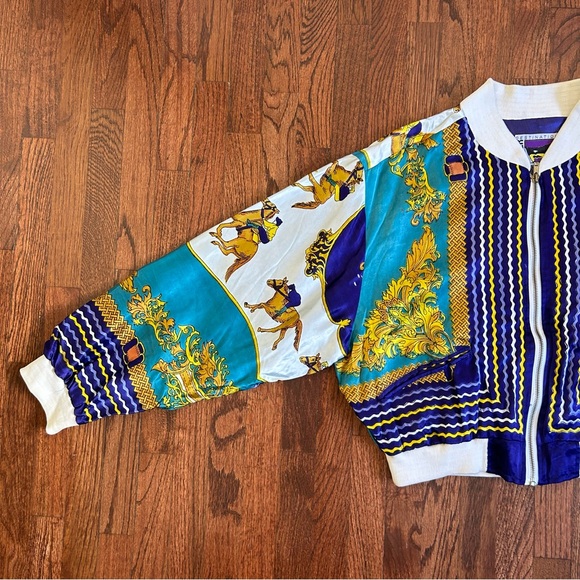 Vintage Equestrian Satin Bomber - Picture 7 of 11